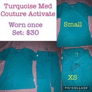 Turquoise scrub set